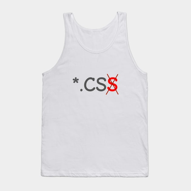 Know the difference: CS and CSS file Tank Top by CeeSharp